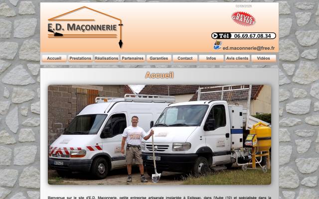 Site actuel du même maçon, présenté en l’état.